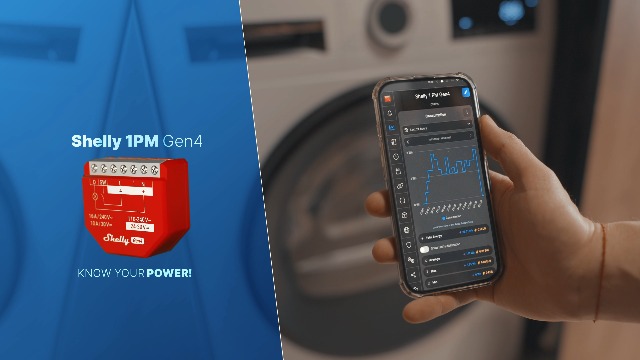 Shelly 1PM Gen4 Smart Relay Switch – 16A, Current Meter, Matter, Wi-Fi/Zigbee/Bluetooth, No Hub, Alexa & Google, Timer (4-Pack)