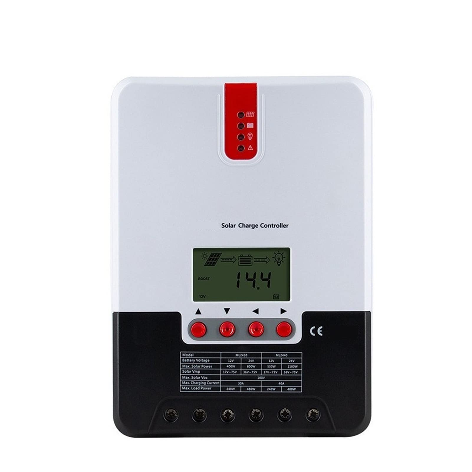 LNHHG Solar Charge Controller 20A30A40A Solar Charge And Discharge Controller MPPT 12V/24V RV Lithium Battery Home Controller(ML2440(40A))