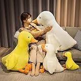 Ente Kuscheltier, Plüschtier Ente süße Spielzeug plüsch Ente Einfache Stofftier, zum Spielen und Kuscheln, Geschenk für Kinder Mädchen (35 cm,Weiß)