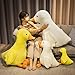 Ente Kuscheltier, Plüschtier Ente süße Spielzeug plüsch Ente Einfache Stofftier, zum Spielen und Kuscheln, Geschenk für Kinder Mädchen (35 cm,Weiß)