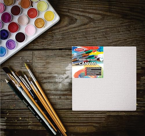 Image of VARIETY CANVAS Canvas Board 7 oz Primed (6 inchX 20 inch) - Pack of 4, White Color