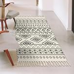 Terafeels Area Rugs Bedroom Carpet 2 x 4 Feet Geometric Textured Area Rugs for Living Room Couch Dorm Bedside Kids Girls Teens Room Nursery Decor Floor Mat Non Slip Washable Rug, 56120