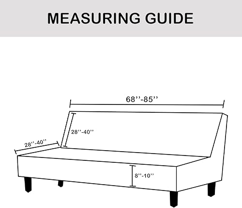 Miniatura 4 de Funda impermeable para futón sin brazos, funda elástica para sofá o cama, funda de colchón elástica tamaño matrimonial y queen, funda plegable para
