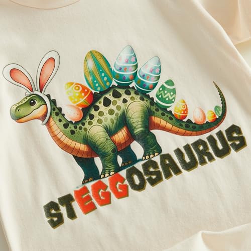 Image of Easter Bunny Shirt for Toddler Boys Girls Kids Funny Rabbit Letters Graphic Cotton Short Sleeve T-Shirt Top