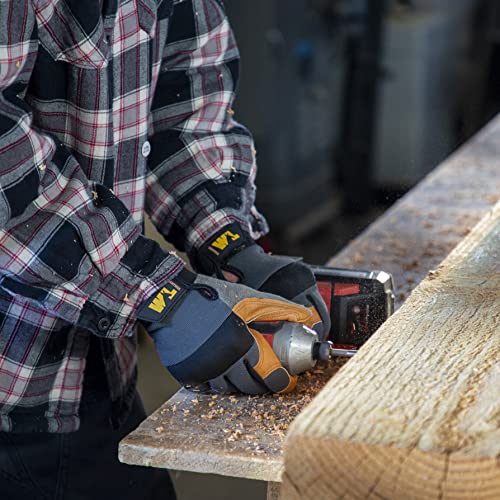 Wells Lamont Men's Heavy Duty Leather Palm Hybrid Spandex Work Gloves, Medium (3236M), Gray #TOP2