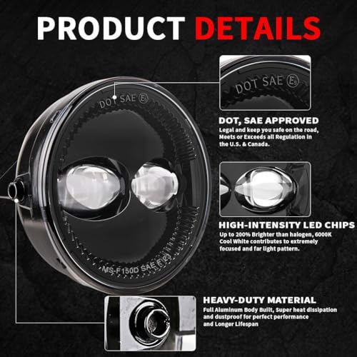 image for Z-OFFROAD DOT Approved LED Fog Lights Assembly Compatible with Ford F1