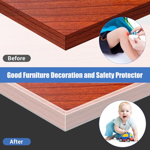 Image of Rubber Edge Trim, 1 /2 Inch(12mm) Flexible Edge Protector for Wood, Flywood, Glass and Metal, U Shaped Self-Adhesive Peel and Stick Guard for Baby Safety, Clear Color, 10Ft