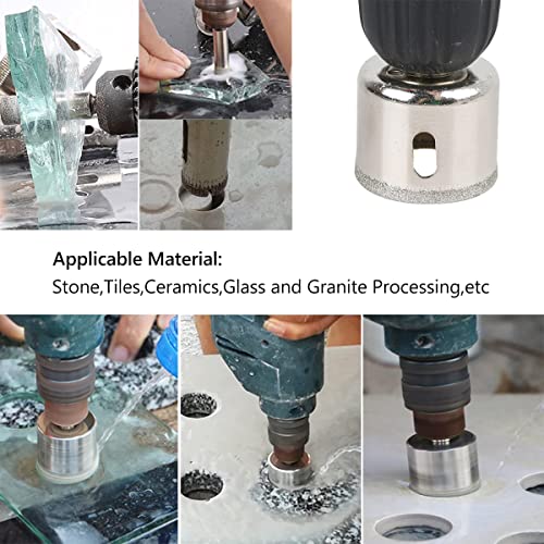 Image of 16PCS Diamond Hole Saw Drill Bits Set Kit for Ceramic, Premium Glass Drill Bit for Bottles,Pots, Marble, Granite Stone, Tile Cutting, 1 /4 to 2 Inch