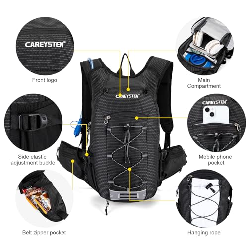 Carey STENHydration Backpack Hiking Pack Equipped 2L Water Bag(Black) - image 3