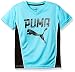 PUMA Big Boys' Athletic Tee Shirts, Blue Atoll, Large (14/16)