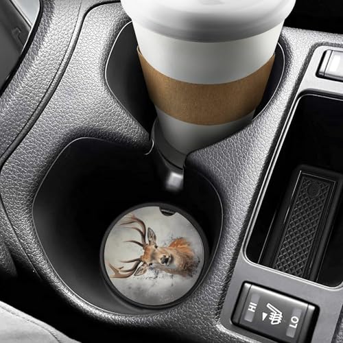 Portavasos de Madera Decorativo para Carro 2.6" miniatura 6