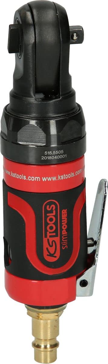 KS TOOLS - 515.5505 - Mini Clé à Rochet Pneumatique 1/4" SlimPower - Cliquet pneumatique 1/4 avec inverseur rotatif gauche/droite