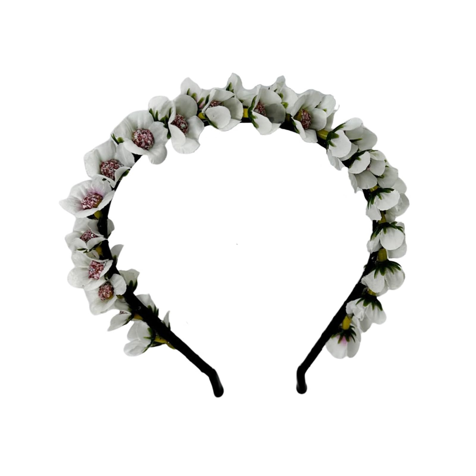 YUXITA Artificial Flower Headbands Halloween Hair Band Rose Flower Headpiece Floral Hair Accessories for Cosplay Party
