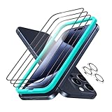 ESR いPhone15pro フィルム (3枚)＋カメラフィルム(1枚) 全面保護 強化ガラス iPhone 15 pro ガラスフィルム 簡単取り付けツール付き 硬度9H 軍事規格の飛散防止力 耐衝撃 自動吸着 気泡防止 指紋防止 Armorite 保護セット