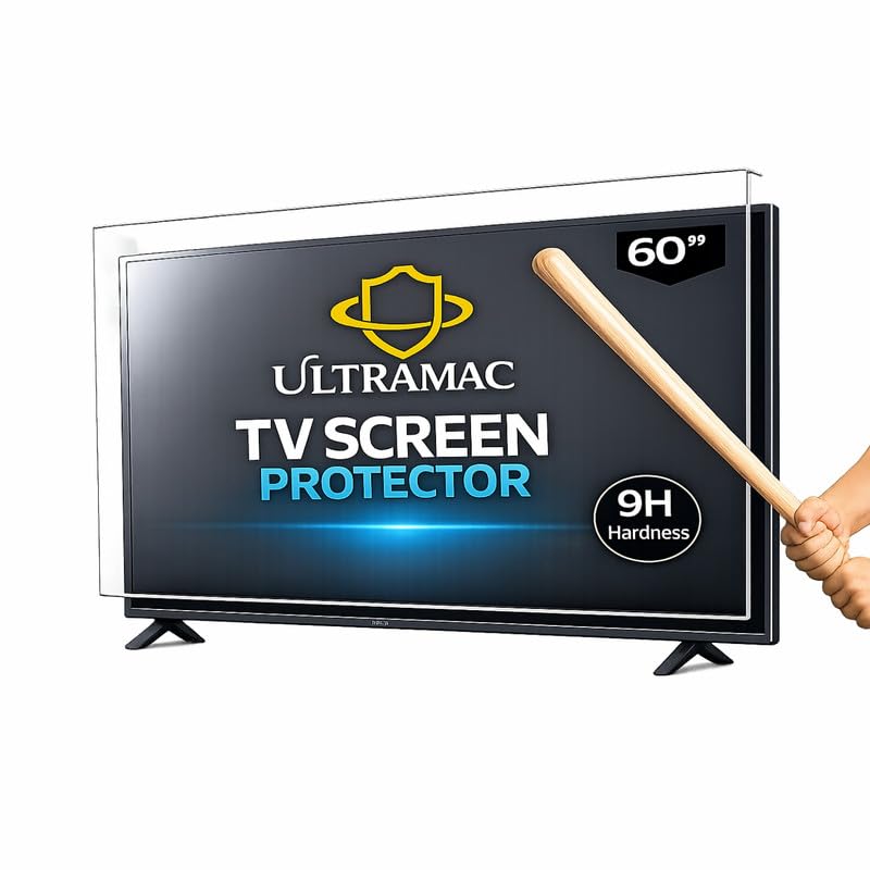 Image of ULTRAMAC 60 inch 3mm Acrylic TV Screen Guard | 9H Hardness | Scratch & Splash Resistant | ISO Certified Protection with Ultra HD Clarity