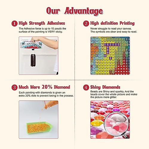 NAIMOER 6 Packs Princess Diamond Painting Kits for Adults 5D DIY Cartoon Diamond Painting Kits Full Drill Diamond Paintings Cartoon Diamond Art Crafts for Adults 12X16inch - Image 4