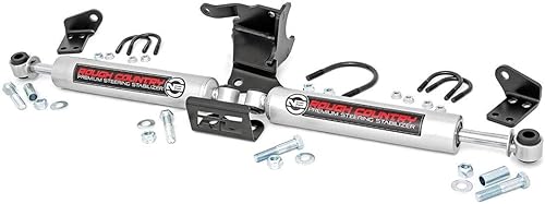 Rough Country Estabilizador de dirección dual N3 para Jeep Wrangler JL y Gladiator JT (2018-2025) con elevación de 2.5-8 pulgadas, control mejorado