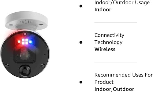 Miniatura 2 de Swann Cámara Bullet IP 4K Enforcer™ NHD-900BE con luces intermitentes rojas y azules controlables, focos y sirenas, funciona en ciertos NVR