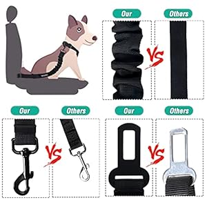 Cooyoo Dog Seat Belt3 Piece Set Retractable Dog Car Harness Adjustable Dog Seat Belt for Vehicle Nylon Pet Safety Seat Belts Heavy Duty Elastic Cucciolini Doodles Cooyoo dog seat belt3 piece set retractable dog car harness adjustable dog seat belt for vehicle nylon pet safety seat belts heavy duty elastic cucciolini doodles