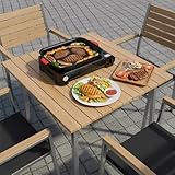 PUDLOR 2100W Camping Gasgrill, Camping Gaskocher Mit Grillpfanne Tragbarer Campingkocher Outdoor...