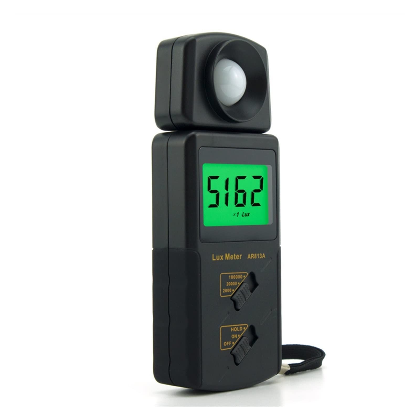 EDEDE Luxómetro Portátil, Portátil de Alta precisión de Alta precisión de medidor de Lux Digital electrónico LCD Visualización de la Pantalla AR813A Rango de medición 1~100.000 Lux(1)