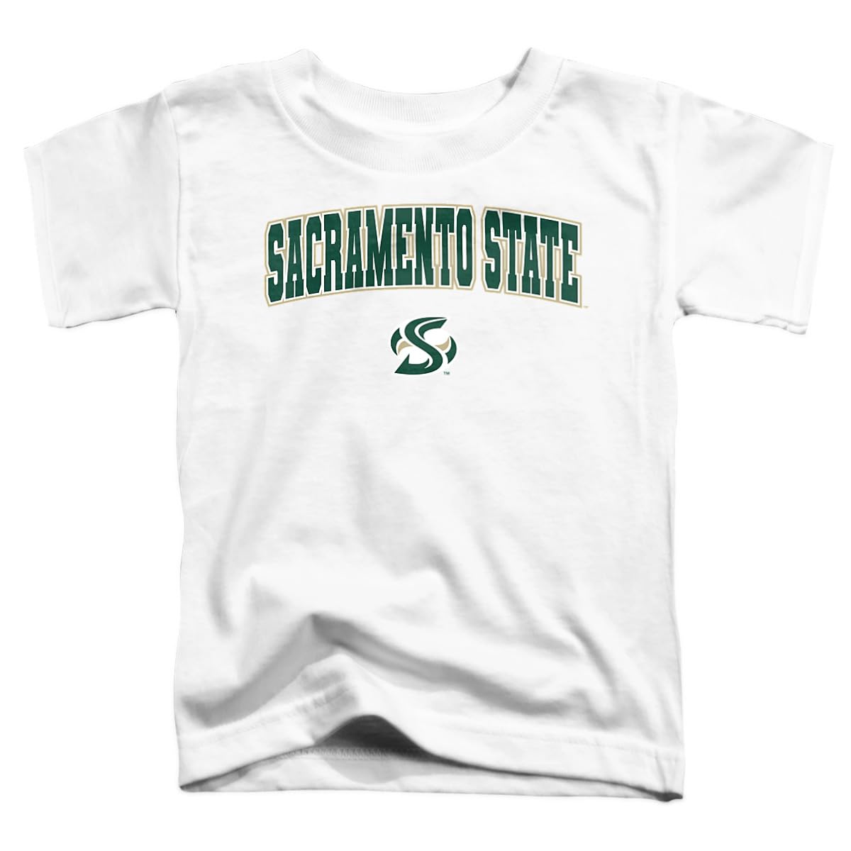 LOGOVISION The California State University Sacramento Arch Logo Secondary Secondary Kids T Shirt (4) for Toddler Boys and Girls, White