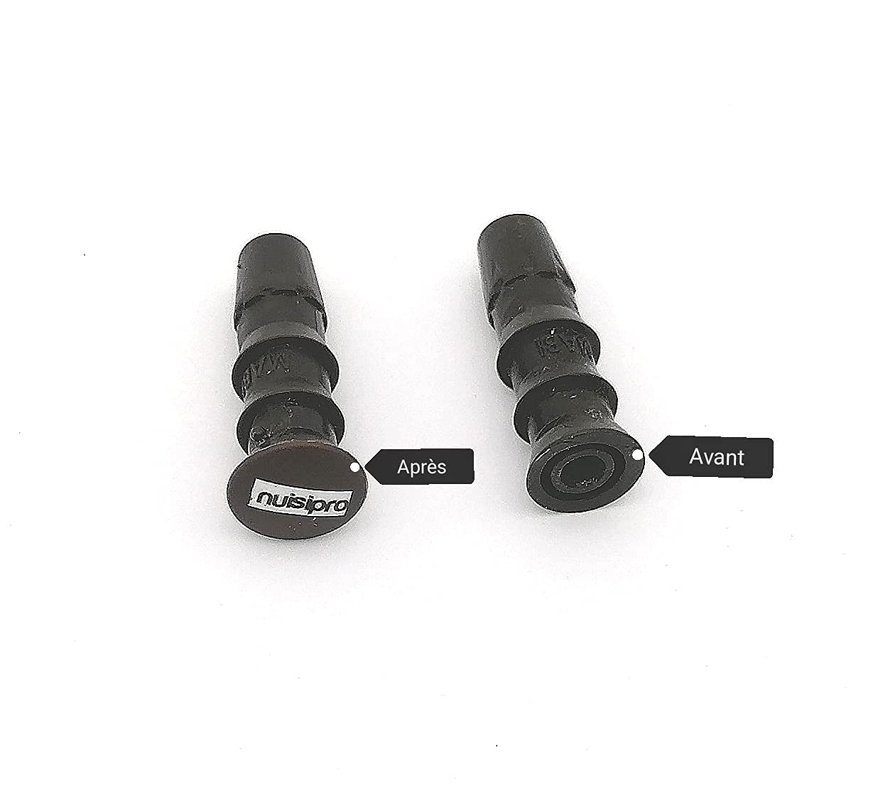 NUISIPRO - Tapones para inyectores de madera Ø 9,5 mm – Paquete de 100 – Protección y acabado – para inyector hembra