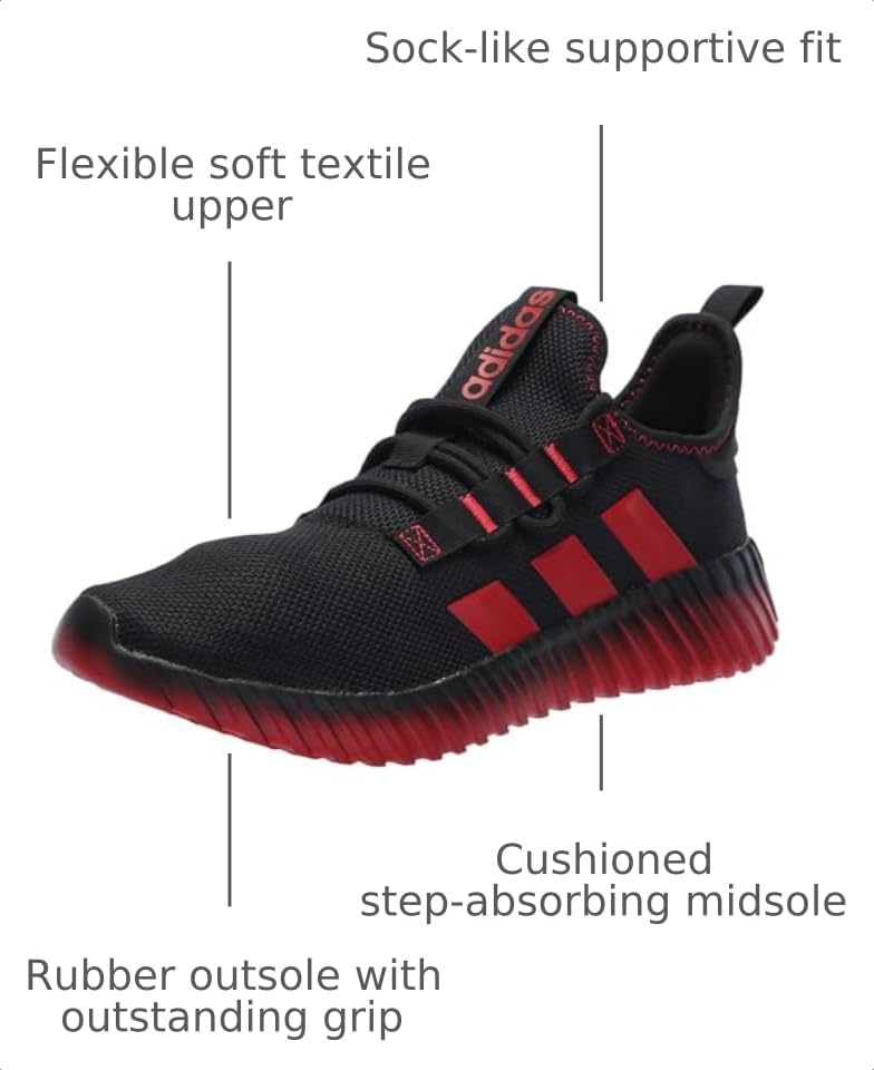 Image of Adidas Men's Kaptir 3.0, Black /Better Scarlet /Black, 13