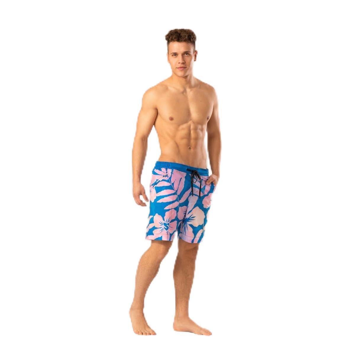 SMMASH Essence Sportbekleidung für Urlaub am Wasser, Lange Bade-Shorts für Herren, Bequeme Badehose und Trainingshorts, Enge Sporthose, Stylishe Boardshorts, Hergestellt in der EU