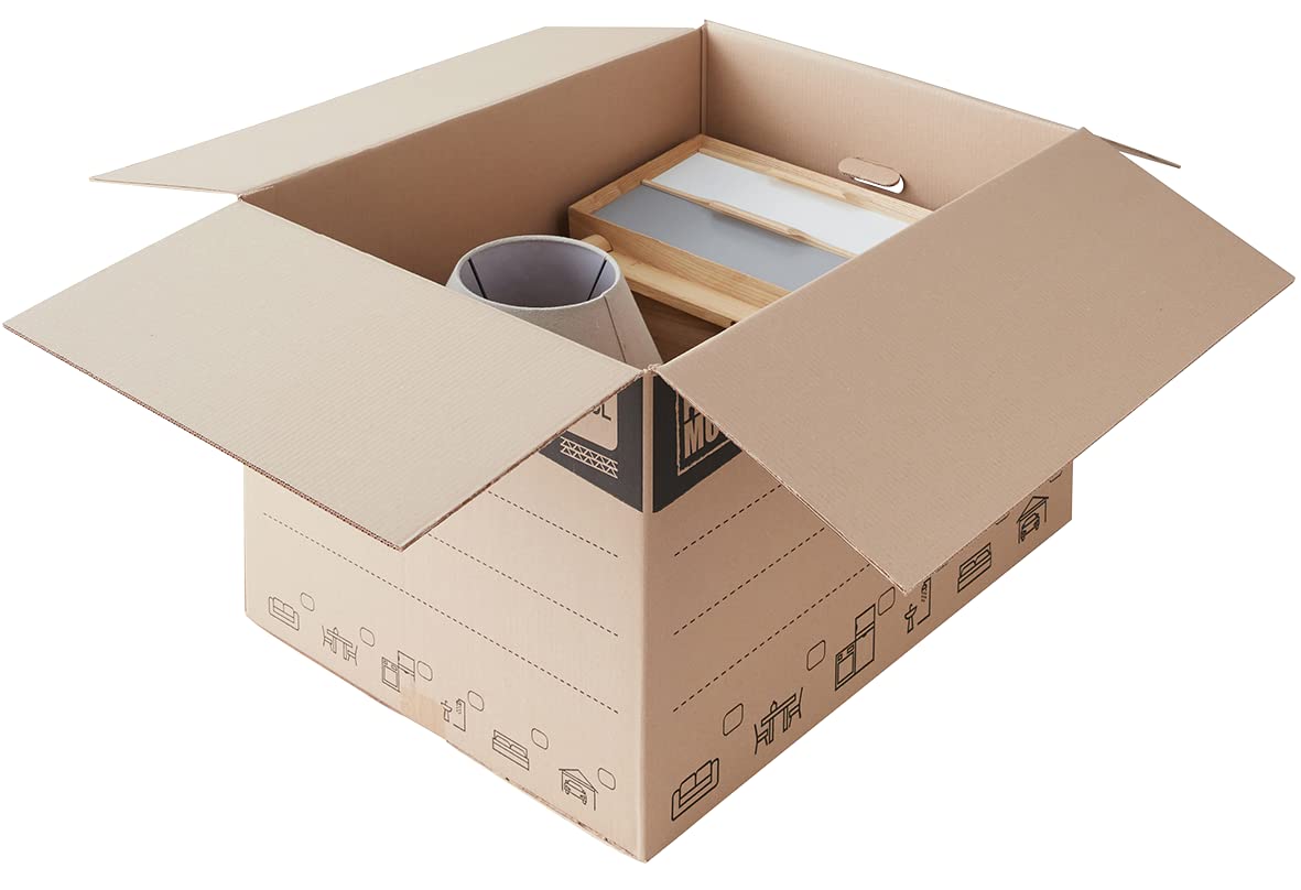 Pack de cajas de cartón para mudanza XXL 240L - 80x60x50 cm - certificados FSC 70% - Pack and Move (30)