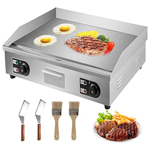 HuSuper 4400w Grill Plate Electric 77cm Countertop Griddle Griddleplatte Edelstahl Gastro Grill BBQ Kochplatte für Barbecue BBQ Cooking