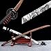 KPTKP Spade Samurai in Palissandro Naturale,Katana in Legno da 103 cm con Fodero in Legno massello con Motivo Dipinto,Iaido Bokken Fatto a Mano per Allenamento Kendo,Cosplay,Decorazioni per la casa