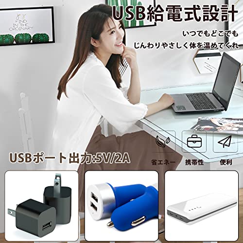 電気毛布 電気敷毛布 USB毛布 85cm ×45cm ブランケット ひざ
