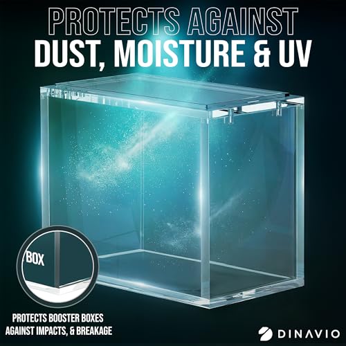 Image of Dinavio Crafthouse PKMN Booster Box Case Acrylic Display Stackable - 8mm + 5mm Ultra Thick Acrylic with N52 Strong Magnets - PKMN Booster Box Case Protector - Compatible with PKMN Booster Boxes
