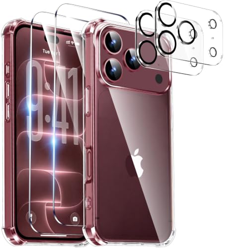 يوهي جراب 5 في 1 لموبايل ايفون 17 برو ماكس/ 18 برو ماكس، شفاف