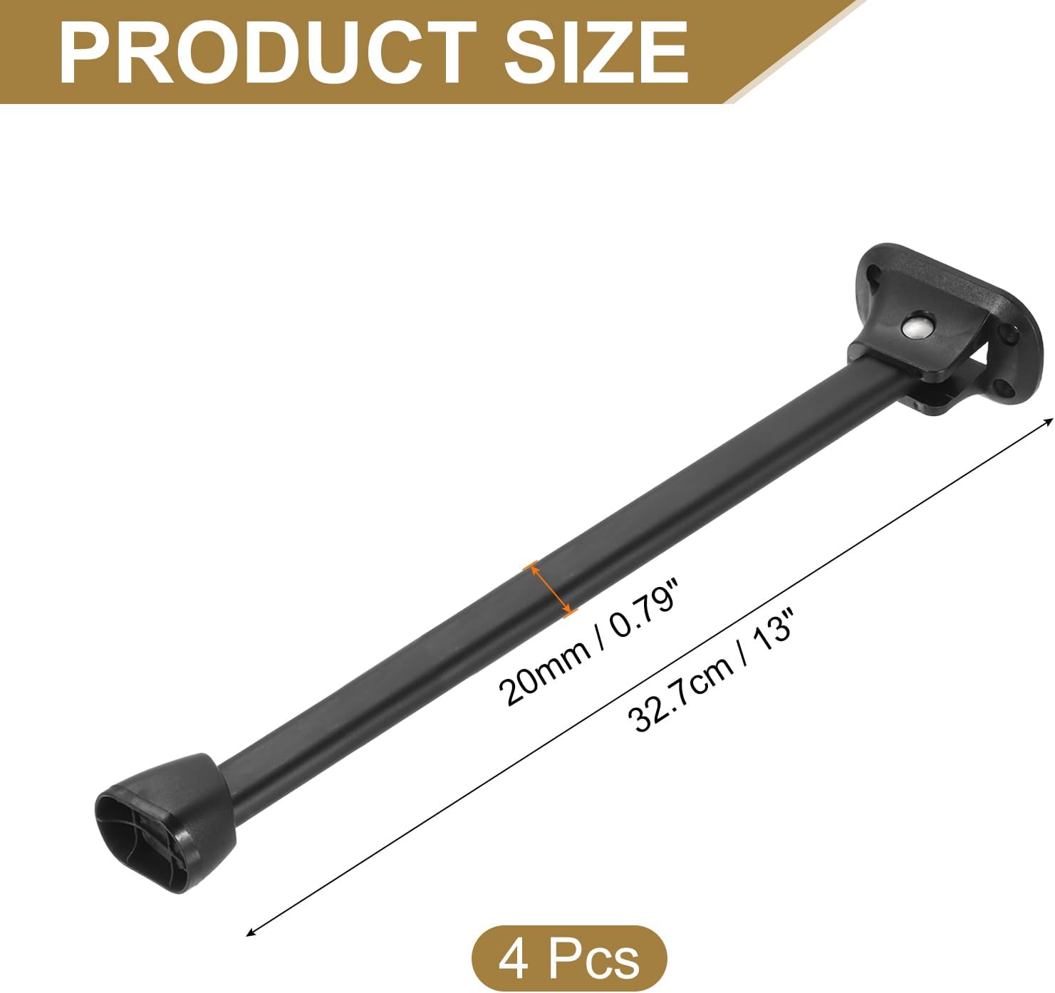 uxcell Folding Table Legs, 4pcs 41cm(16") Metal Foldable Table Furniture Legs Laptop Desk Legs Replacement Legs for Cabinet Sofa Chair Bed, White