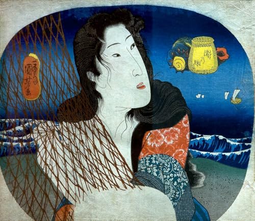 Impression sur toile Utagawa Kuniyoshi pour décoration salon moderne et élégant 60x90cm