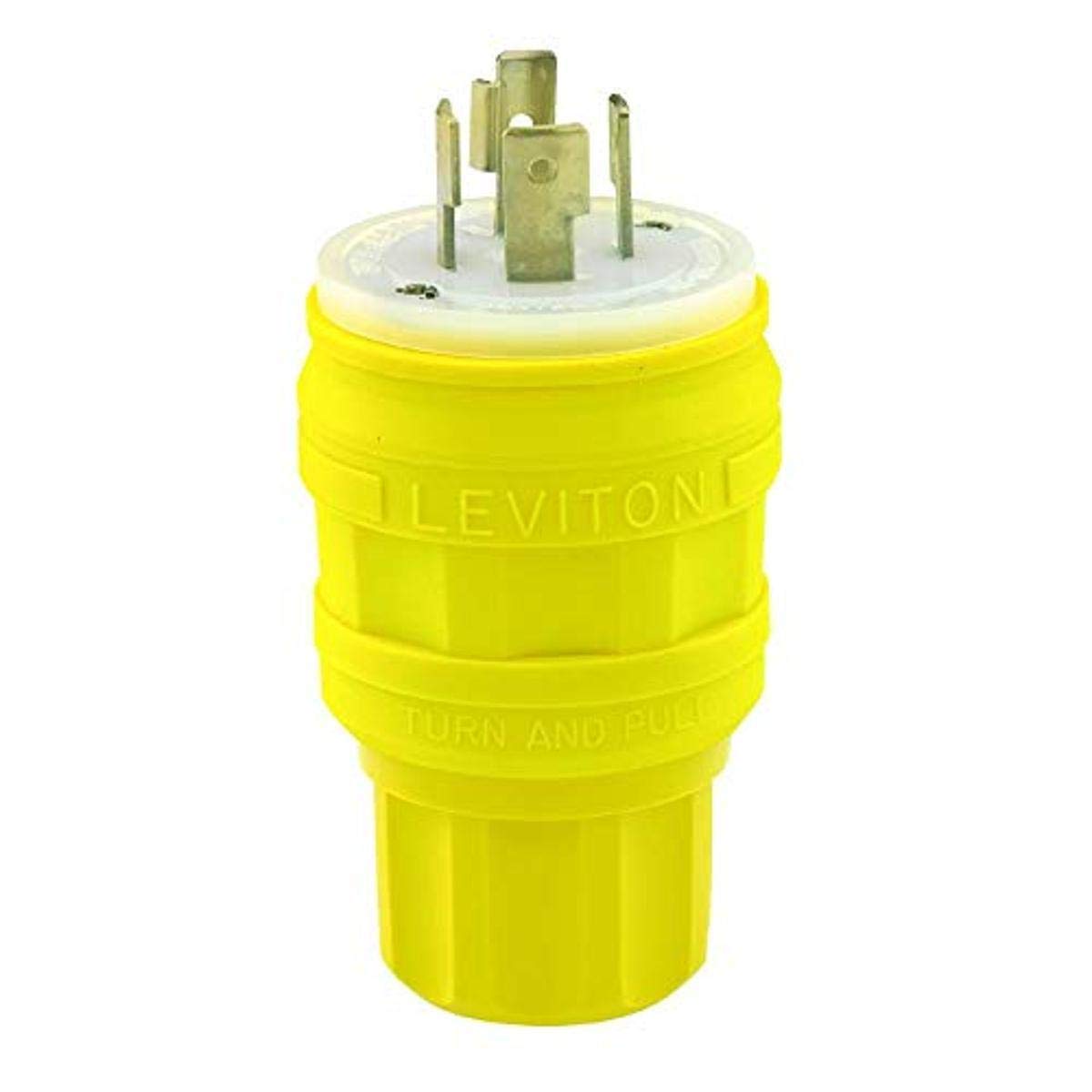 Leviton 20 Amp, 480 voltios 3 fases, enchufe de bloqueo, grado industrial, toma a tierra