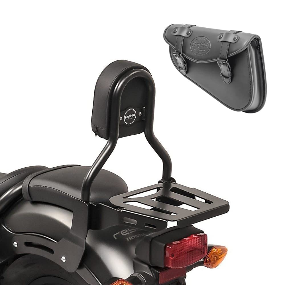 Buy Craftride Sissy bar + Saddlebag with inner bag ARZ1 for Honda Rebel