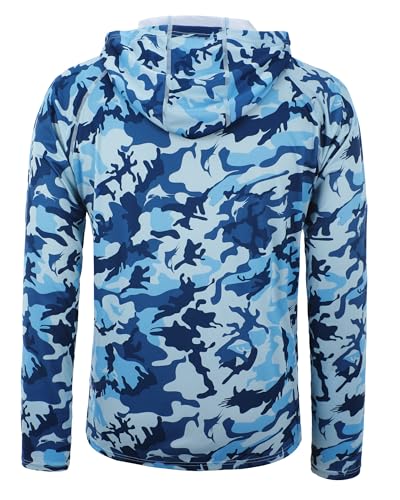 Image of FISHEAL Men's Camo Fishing Hoodie, UPF 50+ Long Sleeve Sun Protection Shirt