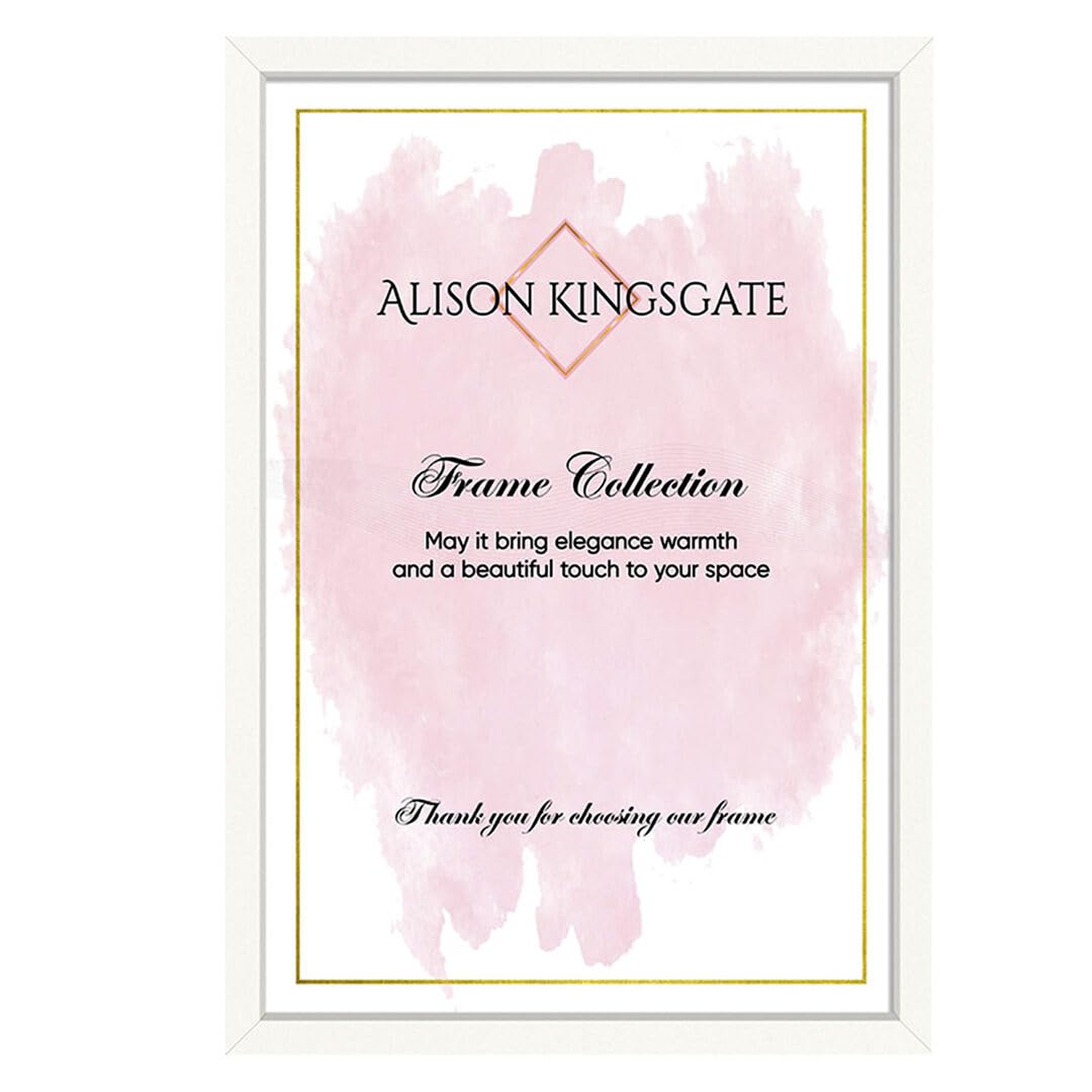 Alison Kingsgate Thin White Picture Frame for Photos & Posters - 20X15