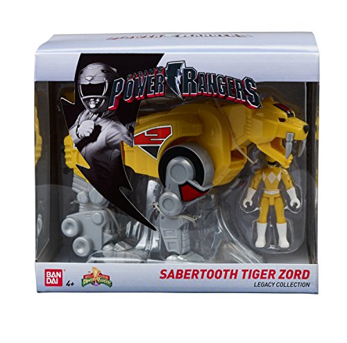 Power Rangers Mighty Morphin Sabertooth Tiger Zord Action Figure, Sabretooth Tiger Zord #TOP4