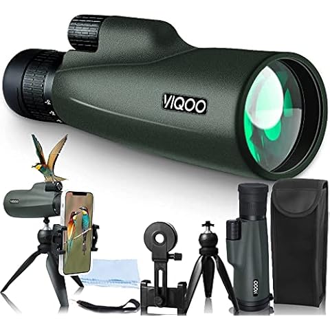 Viqoo 10-30x50 Monokular Teleskop HD Monokulare Fernrohr mit Smartphone Halter und Verstellbares Stativ,FMC BAK4 Prism Monokular für Vogelbeobachtung, Reisen, Camping, Ballspiele, Konzerte Cover
