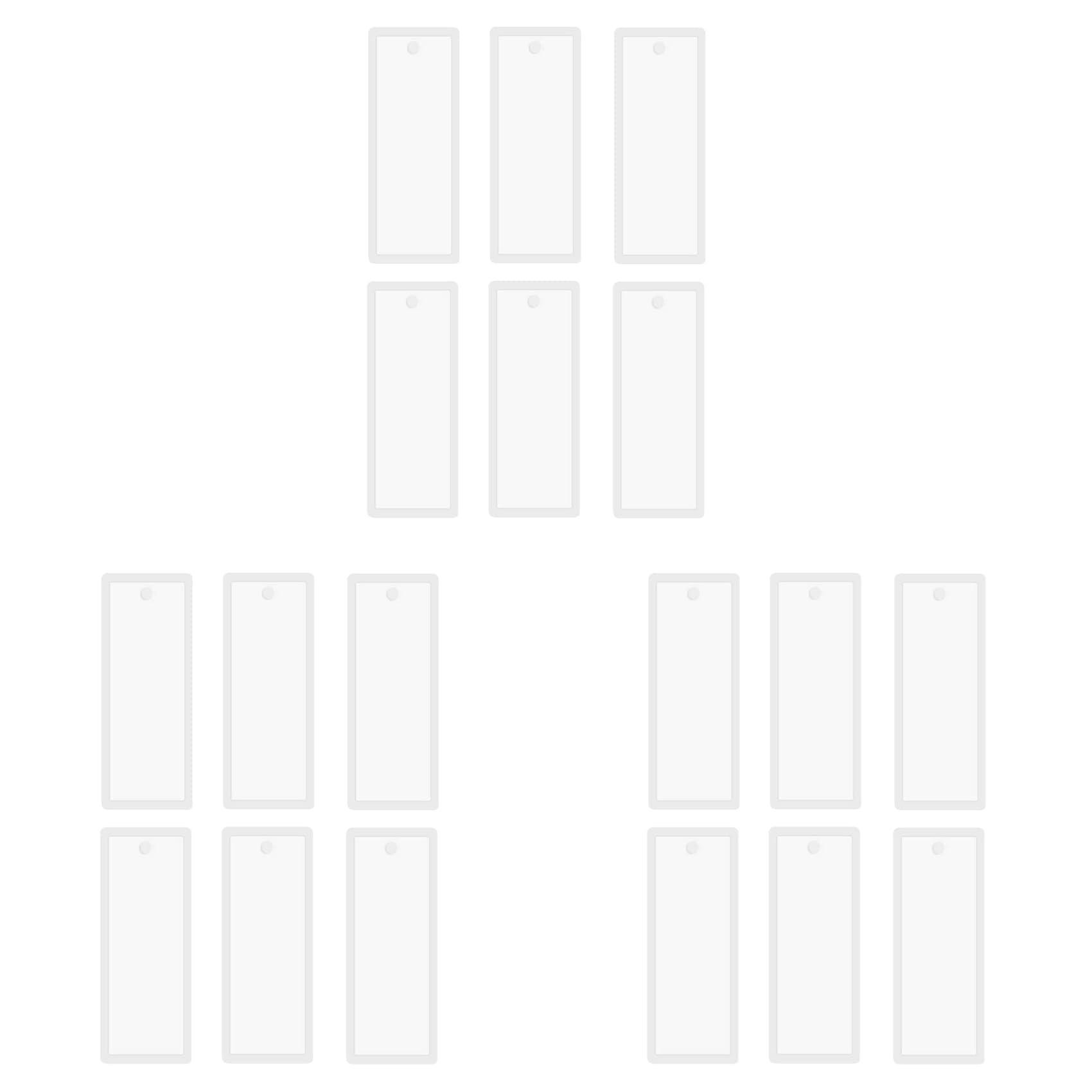Hndhbfgrt 18 Pcs 3.7 Inch Rectangle Silicone Bookmark Mold DIY Bookmark Mould Making Epoxy Resin Jewelry Craft Transparent Mold
