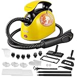 Nettoyeur vapeur multi-usages avec 21 accessoires, vapeur haute température de 120 °C pour sols, joints, carreaux, tapis, voitures – Réservoir portable de 1,08 L,Tubes pour aspirateurs