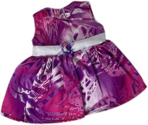 Miniatura 4 de Ropa para muñecas Superstore Fuschia Print Dress Fits 15-16 Inch Baby Dolls