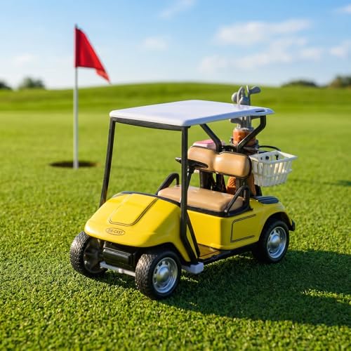 Miniatura de carrito de golf metálico a escala 1:20 miniatura 4
