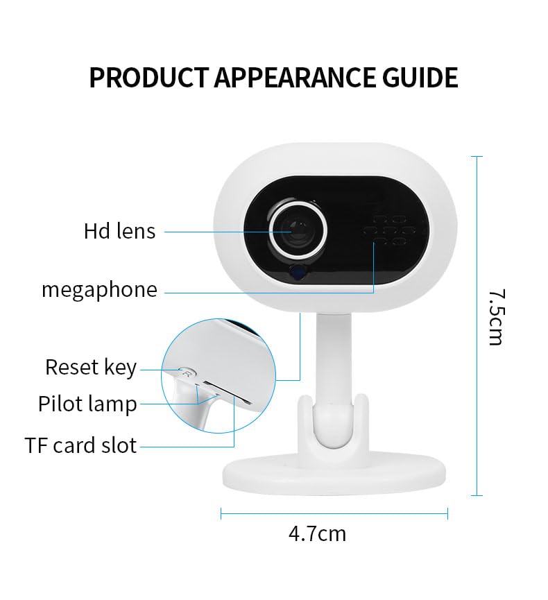 EatPitaya WiFi Cameras 1080p HD Cameras for Home Security Indoor/Outdoor Canerawith Motion Tracking for Baby & Pet Pan Wi-Fi Wireless Smart Home Security Camera HD WIFI - Image 2