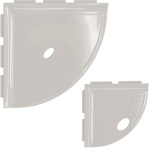 Questech Décor - Estante de ducha esquinero de 8 pulgadas y reposapiés de ducha de 5 pulgadas, respaldo Metro para nueva construcción, organizador disponible en Yaxa Venezuela