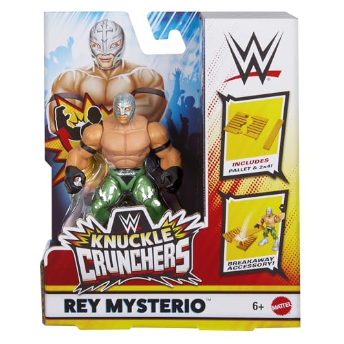 WWE Rey Mysterio (Green) Knuckle Crunchers 6 Toy Wrestling Action Figure
